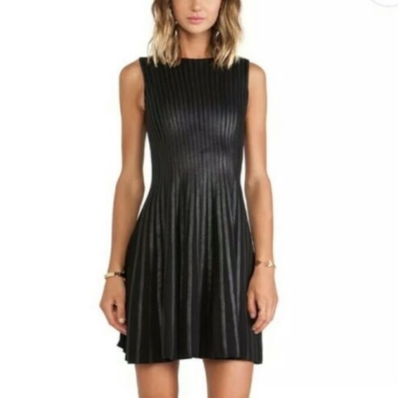 Bailey 44 Dresses & Skirts - Bailey 44 Tracked Out Faux Leather Dress - M